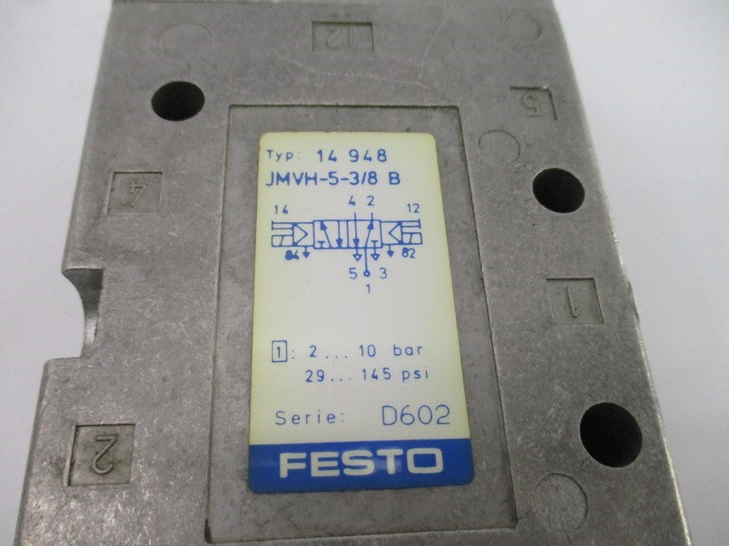 FESTO JMVH-5-3/8B 14948 29-145PSI UNMP