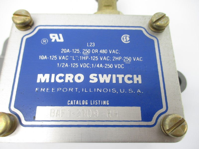 MICRO SWITCH BAF1-2RQ9-RH 480VAC 20A (GREY) NSNP