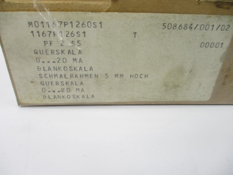 INDUSTRIAL MRO M01167P1260S1 NSMP