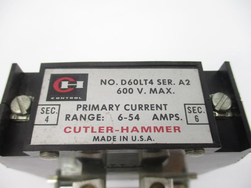 CUTLER HAMMER D60LT4 SER. A2 600V 6-54A 6S NSNP