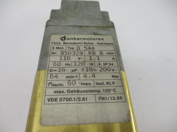 DUNKERMOTOREN D544 950329 110V 1.1A UNMP