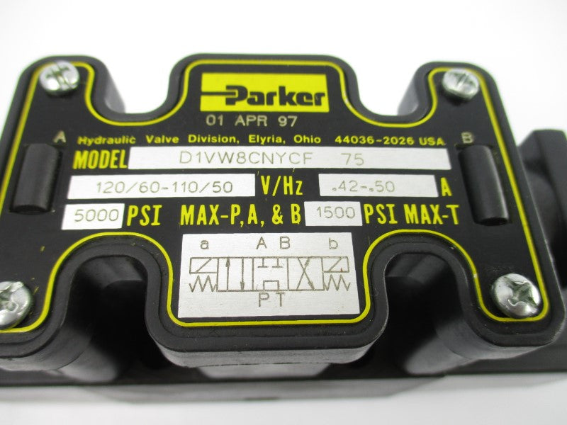 PARKER D1VW8CNYCF75 110-120V .42-.50A 5000PSI NSNP