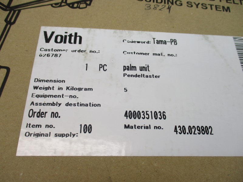 VOITH 430.029802 (AS PICTURED) NSMP