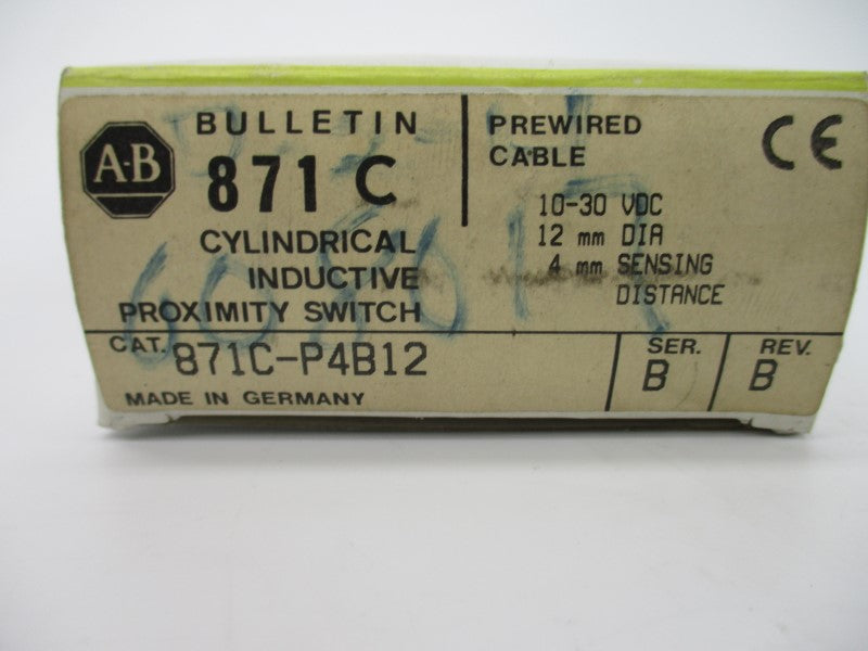 ALLEN BRADLEY 871C-P4B12 SER. B 10-30VDC 0.15A (BK/YL) NSMP