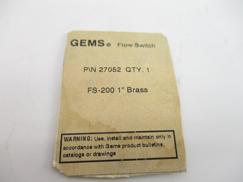 GEMS 27052 FS-200 50-240VAC 1" NSNP
