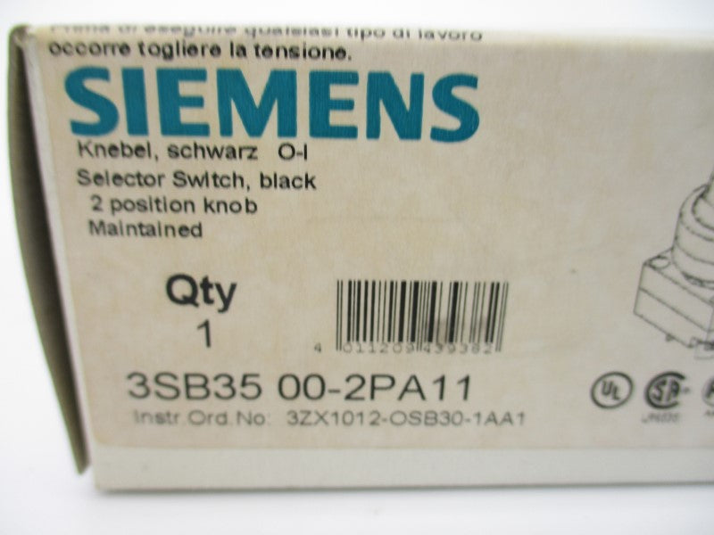 SIEMENS 3SB3500-2PA11 NSMP