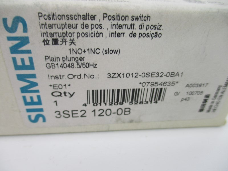 SIEMENS 3SE2120-0B 230V 6A NSMP