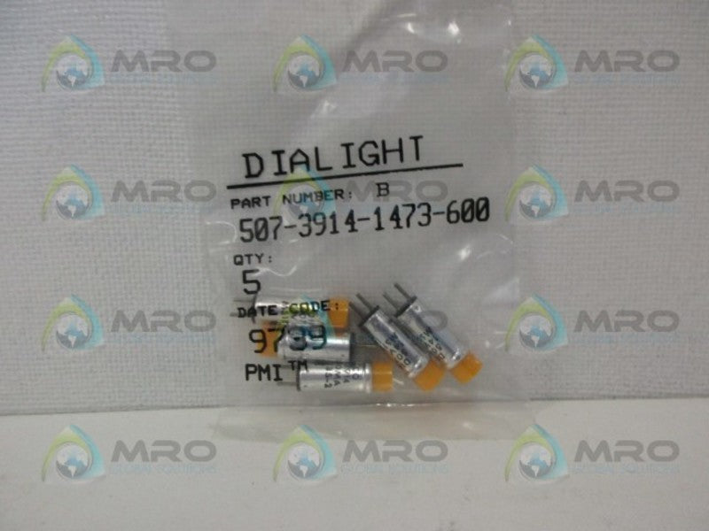 DIALIGHT 507-3914-1473-600 AMBER LAMP (PKG OF 5) NSMP