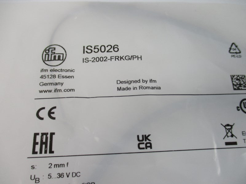 IFM EFECTOR IS5026 IS-2002-FRKG/PH 5-36VDC NSMP