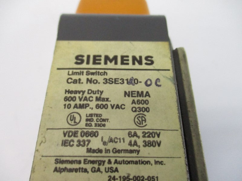 SIEMENS 3SE3120-0C 600VAC 10A UNMP