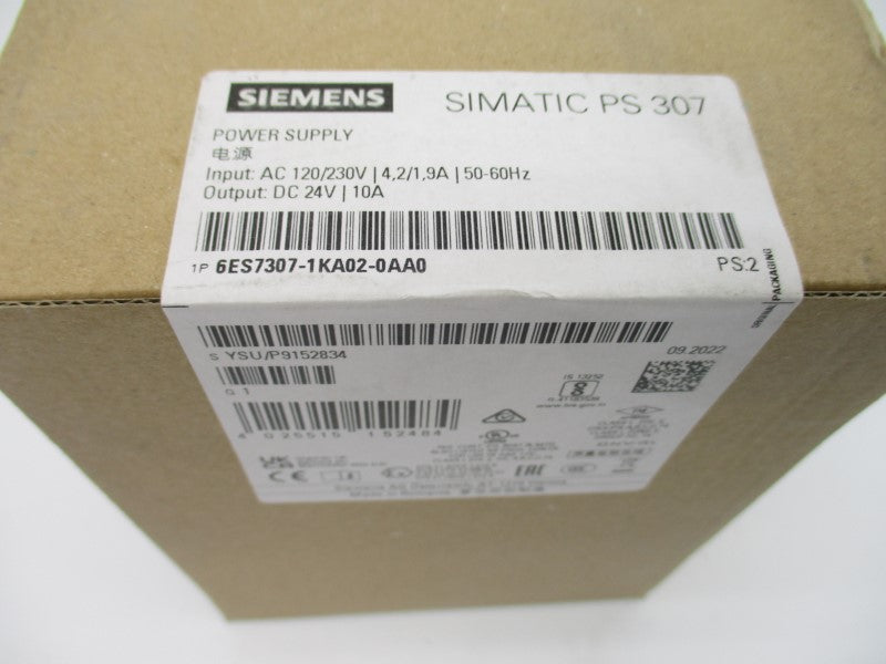 SIEMENS 6ES7307-1KA02-0AA0 120/230V 4.2/1.9A NSFS