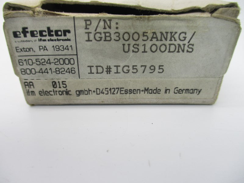 IFM EFECTOR IG5795 IGB3005ANKG/US100DNS 10-36VDC NSMP