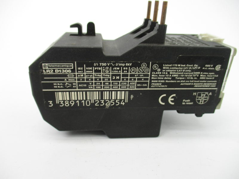 TELEMECANIQUE LR2D1306 600VAC 1-1.6A (AS PICTURED1) NSNP