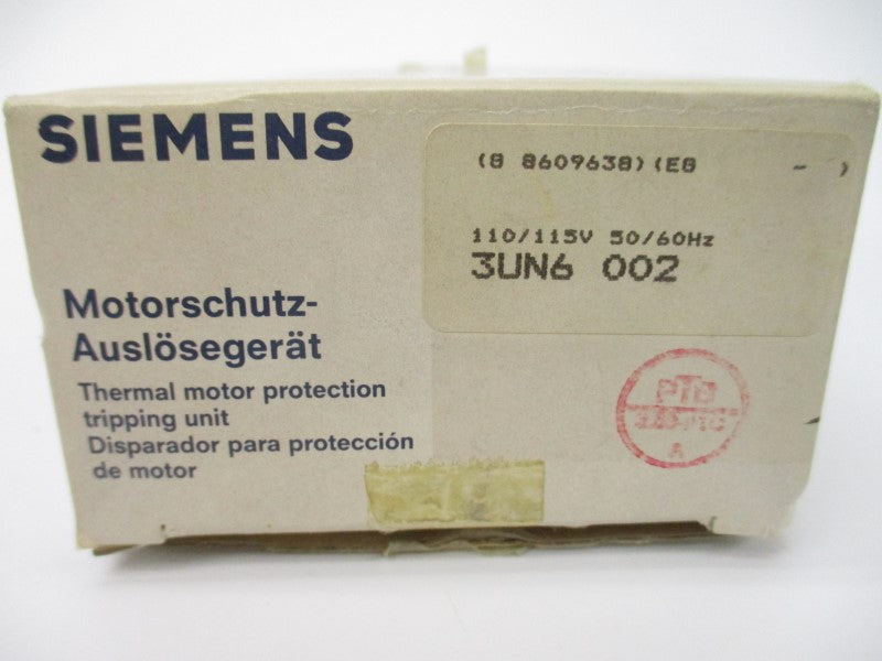SIEMENS 3UN6002 110/115V 4A NSMP