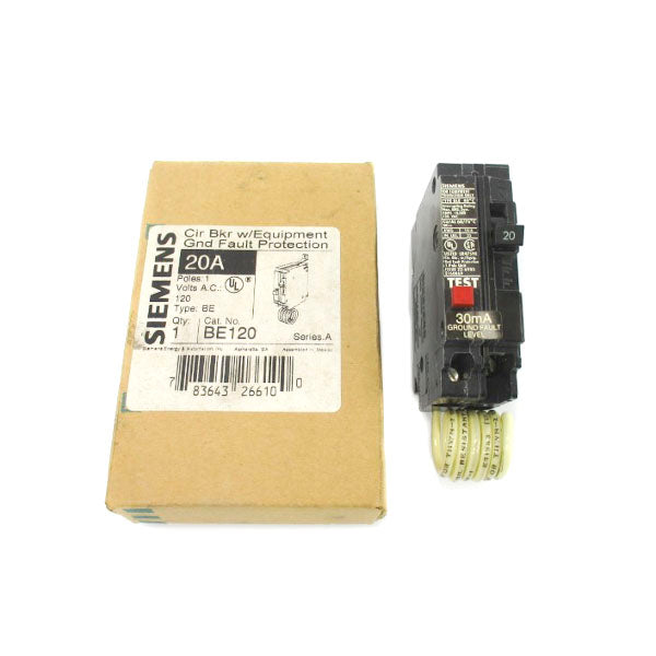 SIEMENS BE120 SER. A 120VAC 20A NSMP