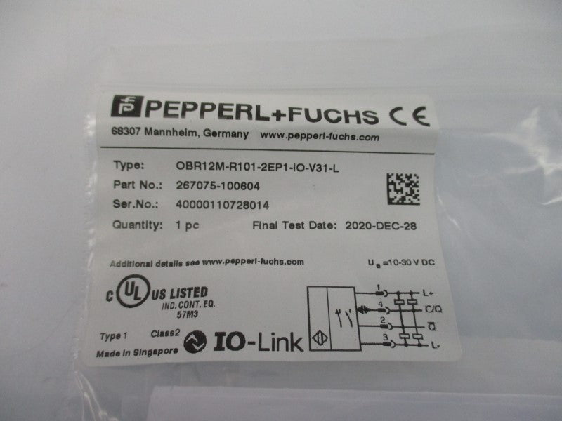 PEPPERL+FUCHS OBR12M-R101-2EP1-IO-BV31-L 267075-100604 10-30VDC NSMP