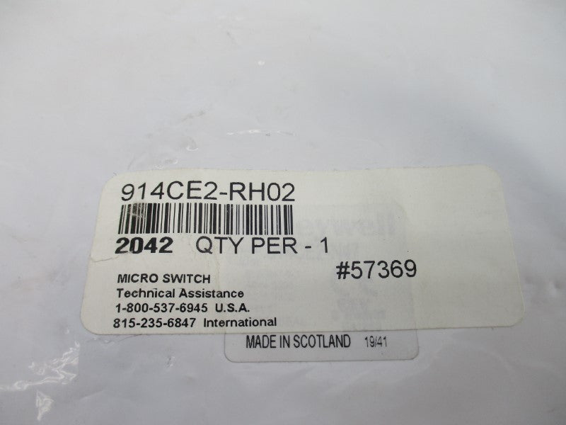 MICRO SWITCH 914CE2-RH02 250VAC 5A NSMP