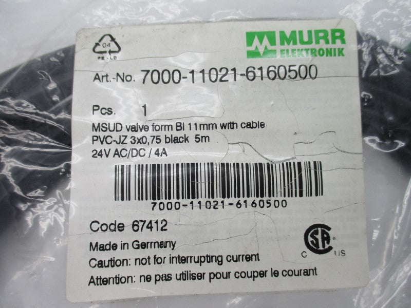 MURR ELEKTROINK 7000-11021-6160500 24VAC/DC 4A NSMP