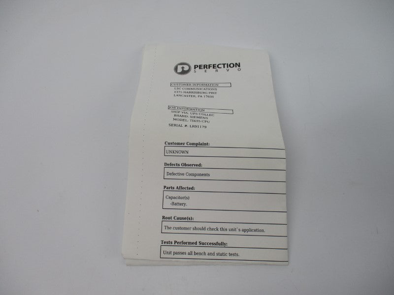 SIEMENS TI435-CPU 170-264VAC REMAN