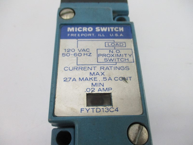 MICRO SWITCH FYTD13C4 120VAC 2.7A UNMP