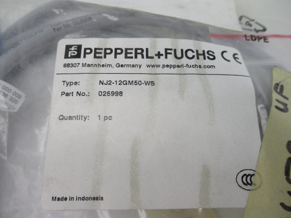 PEPPERL+FUCHS NJ2-12GM50-WS 025998 NSMP