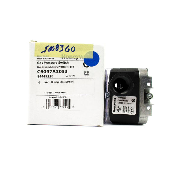 HONEYWELL C6097A3053 240VAC 0.5A 1-20INWC NSMP