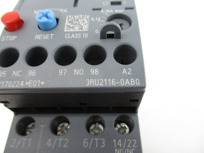 SIEMENS 3RU2116-0AB0 600VAC 0.11-0.16A NSNP