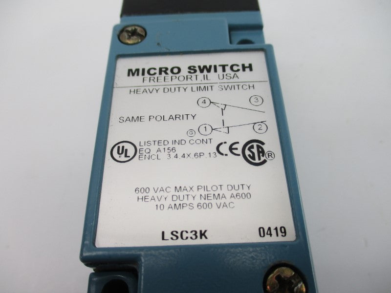MICRO SWITCH LSC3K 600VAC 10A (AS PICTURED) NSNP