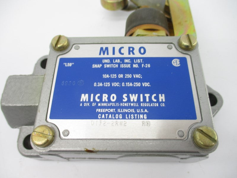 MICRO SWITCH DTF2-2RN2-RH 250VAC 10A (GREY) NSNP
