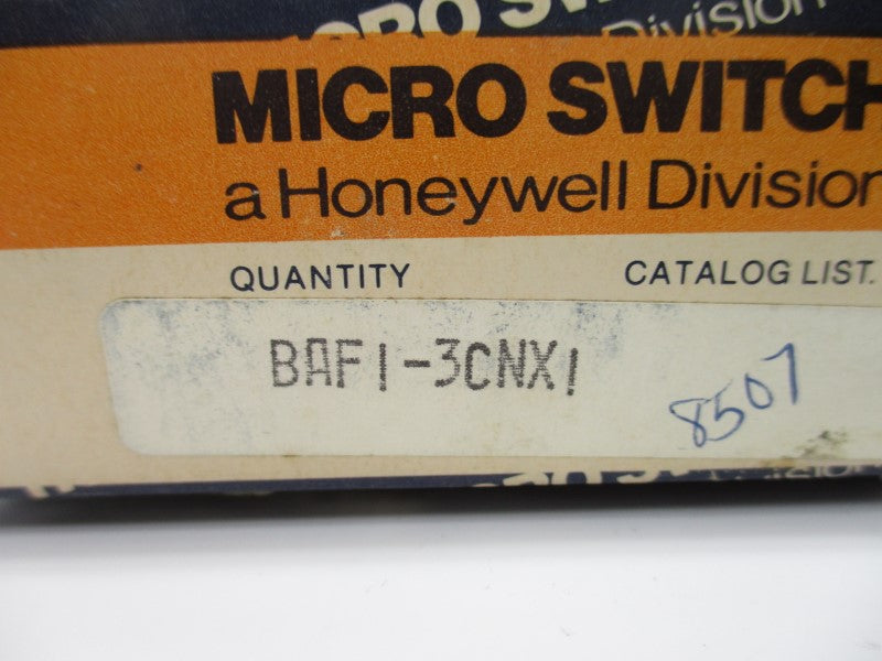 MICRO SWITCH BAFI-3CNX1 480VAC 15A (GREY) NSMP