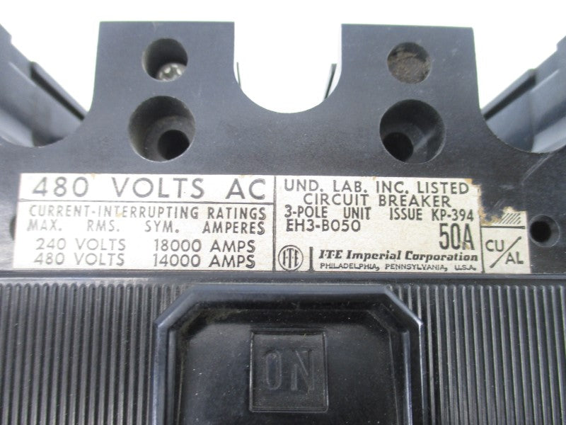ITE EH3-B050 480VAC 50A UNMP