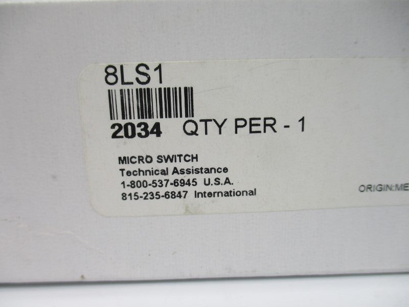 MICRO SWITCH 8LS1 600VAC 10A NSMP