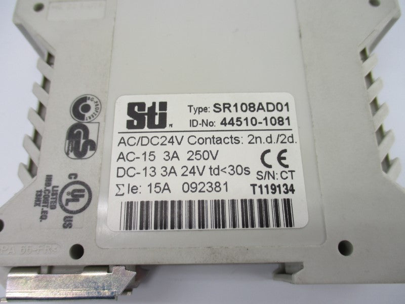 STI 44510-1081 SR108AD01 24VAC/DC 3A UNMP