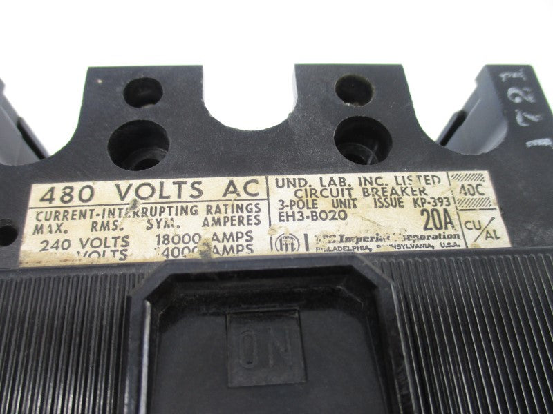 ITE EH3-B020 480VAC 20A (AS PICTURED) NSNP