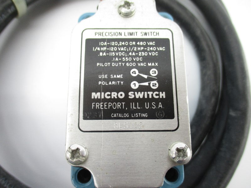 MICRO SWITCH 8LS125 600VAC 10A UNMP