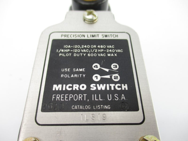 MICRO SWITCH 1LS19 600VAC 10A NSNP