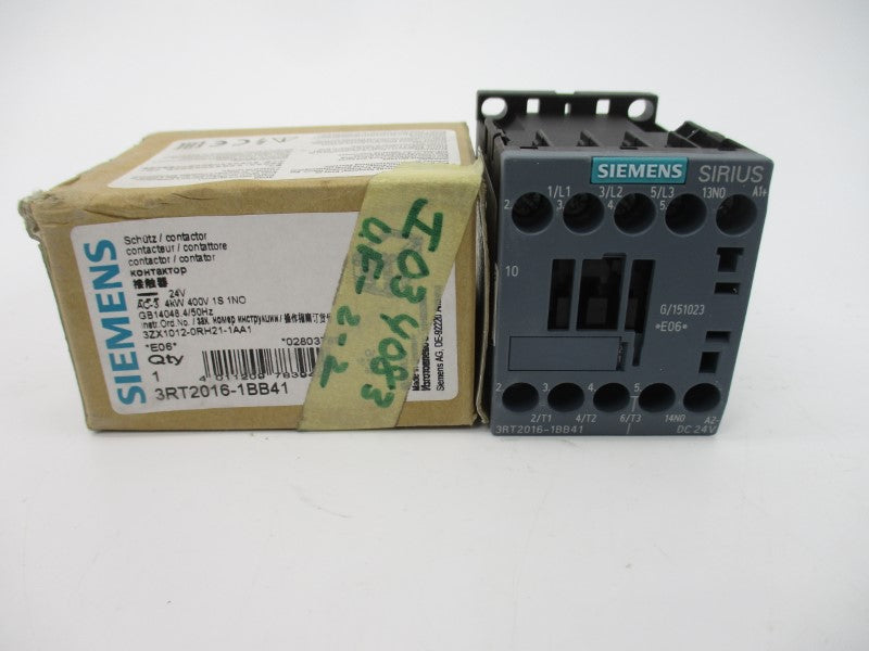 SIEMENS 3RT2016-1BB41 24VDC 20A NSMP