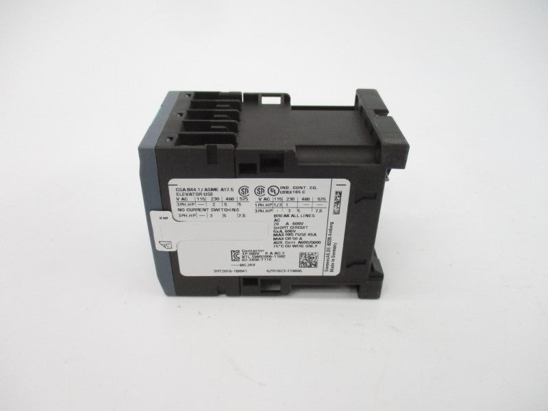SIEMENS 3RT2016-1BB41 24VDC 20A NSMP
