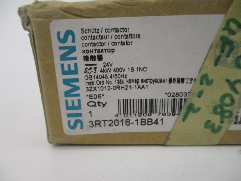 SIEMENS 3RT2016-1BB41 24VDC 20A NSMP