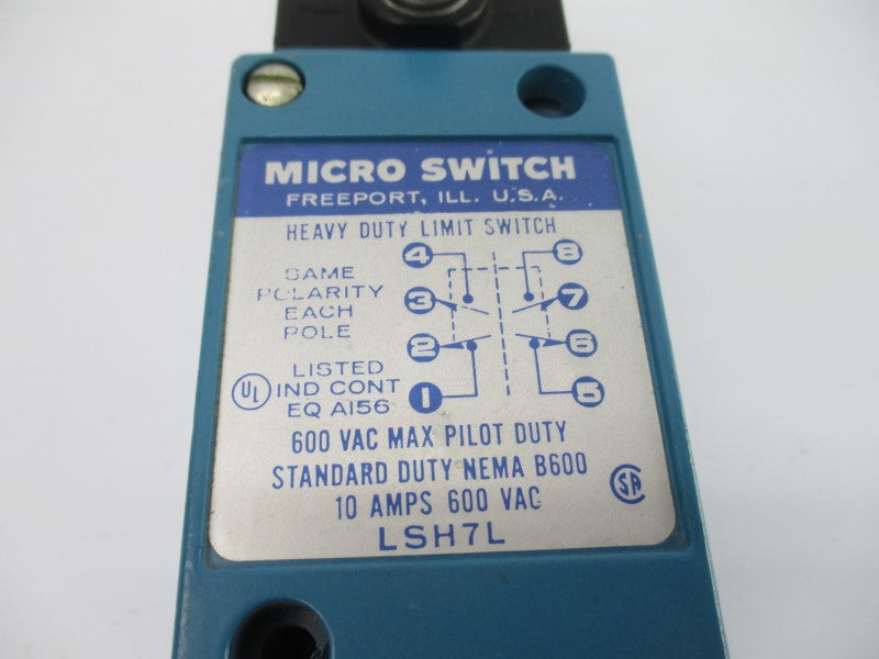 MICRO SWITCH LSH7L 600VAC 10A NSNP