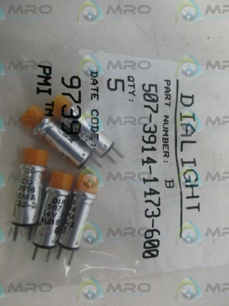 DIALIGHT 507-3914-1473-600 PK OF 5 AMBER INCANDESCENT LAMP NSMP