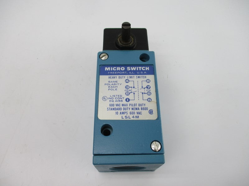 MICRO SWITCH LSL4M 600VAC 10A NSMP