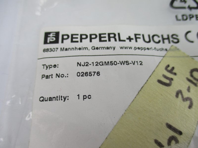 PEPPERL+FUCHS NJ2-12GM50-WS-V12 026576 NSMP