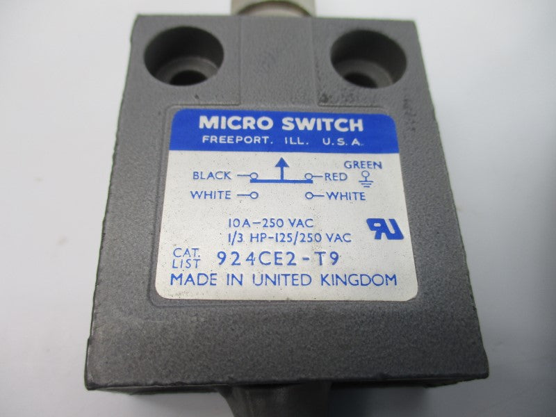 MICRO SWITCH 924CE2-T9 250VAC 10A UNMP