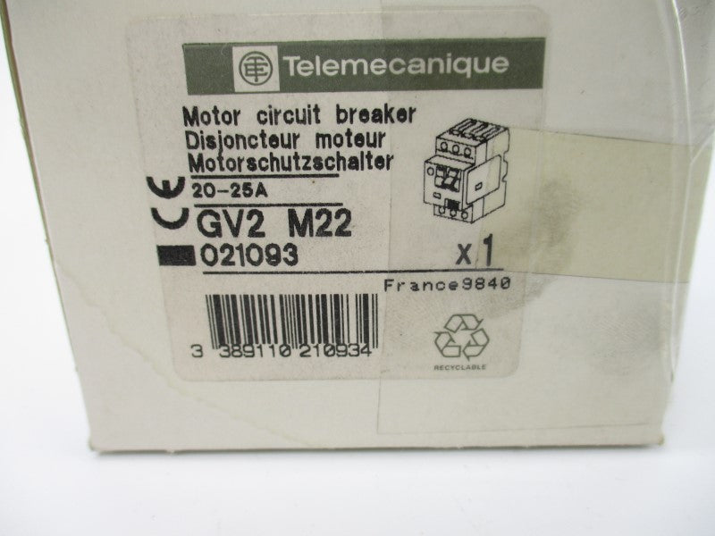 TELEMECANIQUE GV2M22 690V 20-25A NSMP