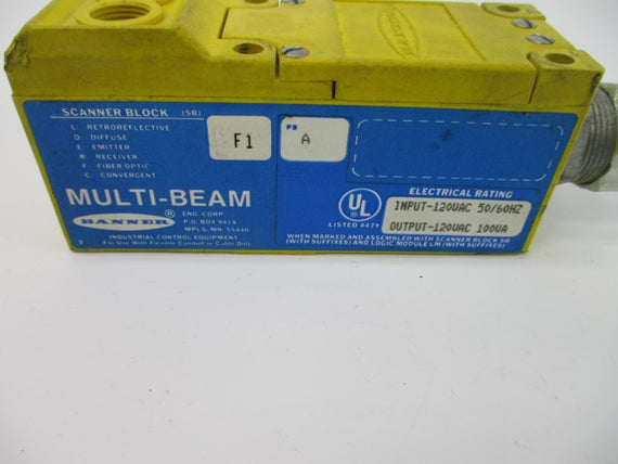 BANNER ENGINEERING SBF1PBA 120VAC UNMP