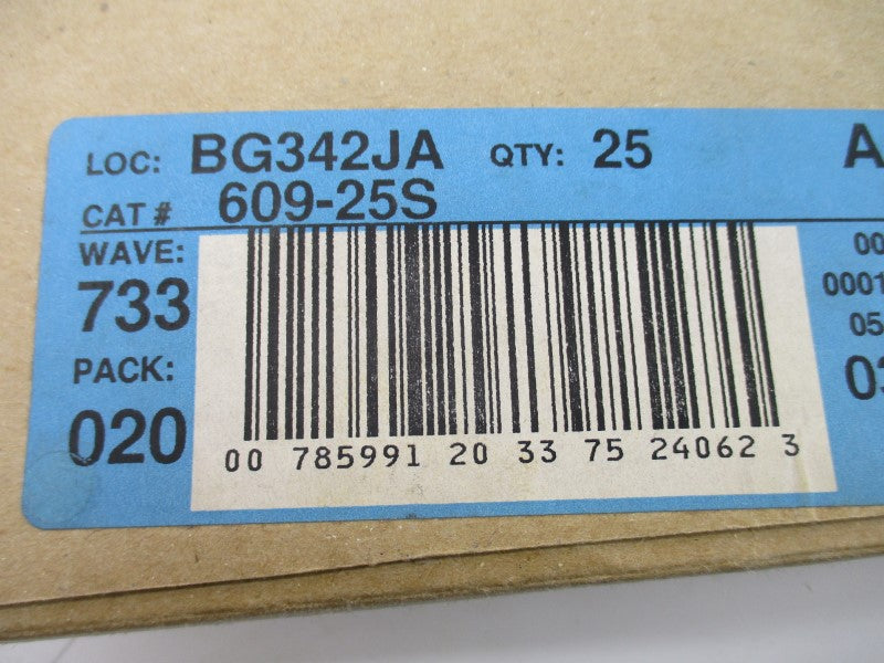 THOMAS&BETTS 609-25S (PKG OF 25) NSMP