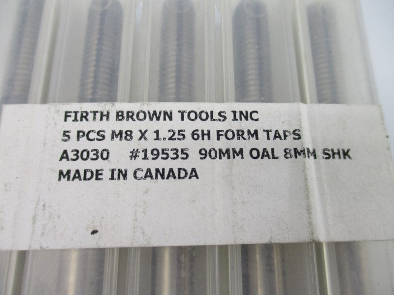 FIRTH BROWN 19535 M8X1.256H (PKG OF 5) NSMP