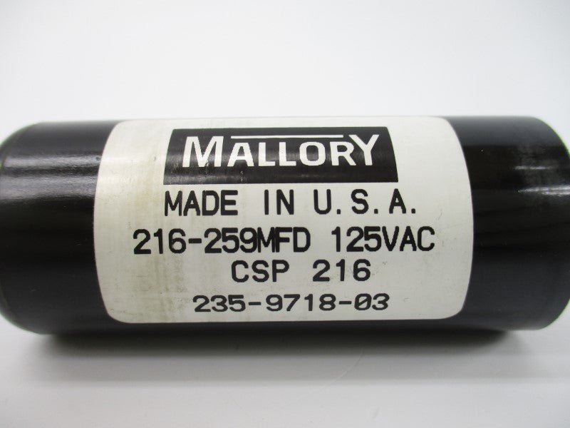 MALLORY 216-259MFD 125VAC NSNP