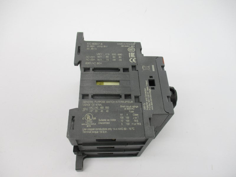 ABB OT80F3 1SCA105798R1001 600VAC 80A NSMP